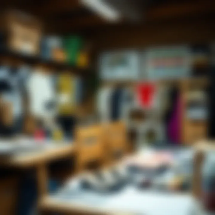 Creative Design in Indie Fashion A creative workspace filled with indie fashion design materials