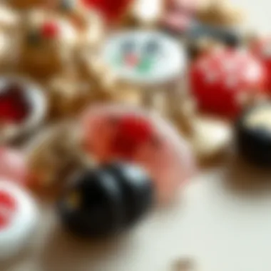 Unique Materials in Japanese Nail Charms Close-up of unique materials used in Japanese nail charms