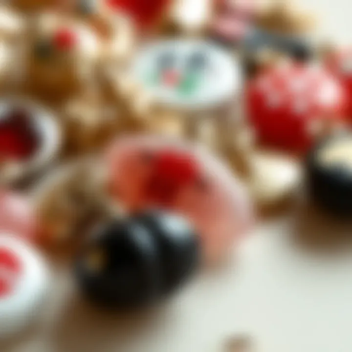 Unique Materials in Japanese Nail Charms Close-up of unique materials used in Japanese nail charms