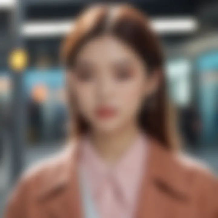 A harmonious color palette representing Korean fashion trends