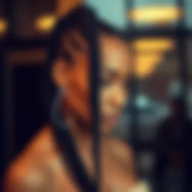 Elegant display of loc ponytail extensions showcasing their texture and style