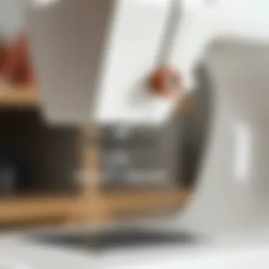 Madam Sew Magnetic Seam Guide in Action Magnetic Seam Guide in action on a sewing machine enhancing precision