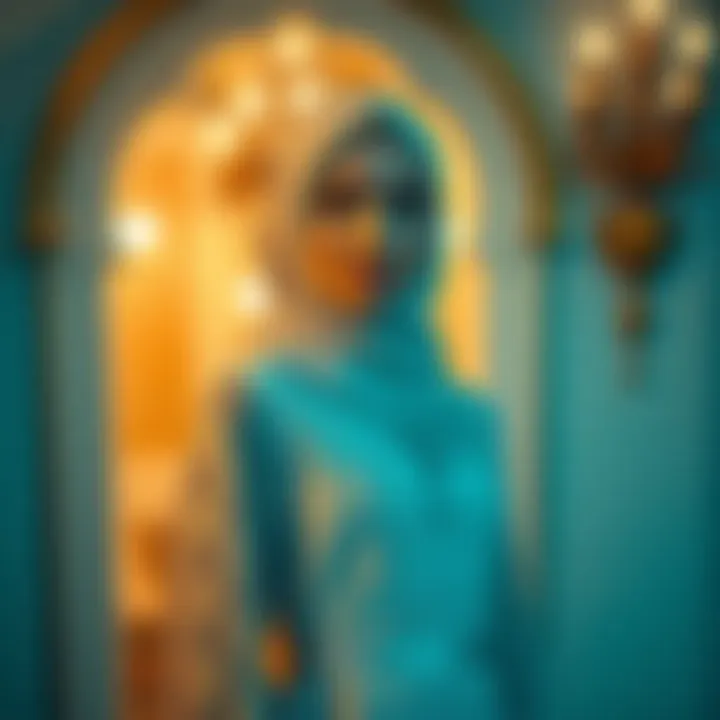 Elegant modest gown with intricate lace detailing