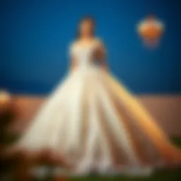 Elegant off shoulder wedding ball gown with intricate lace detailing