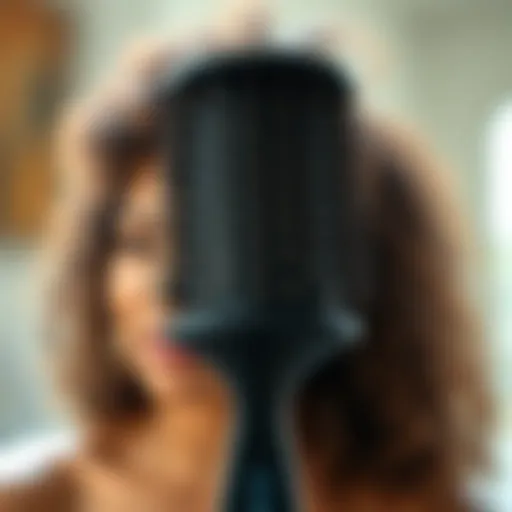 Paddle Brush for Natural Hair Close-up view of a paddle brush designed for natural hair