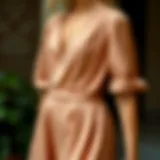 Elegant panelled waist dress showcasing intricate stitching