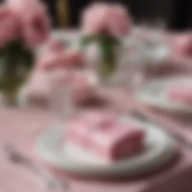 Elegant event table decorated with peony paper napkins