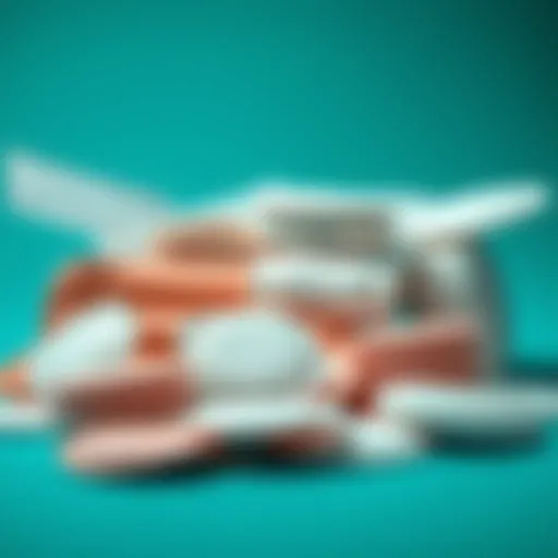 An assortment of different types of perspiration pads showcasing their variety.