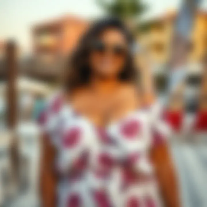 Stylish Plus Size Dress for Beach Outings A stylish plus size dress suitable for a beach outing