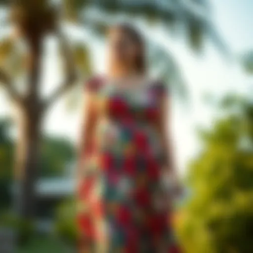 Floral Plus Size Summer Dress A vibrant plus size summer dress in a floral pattern