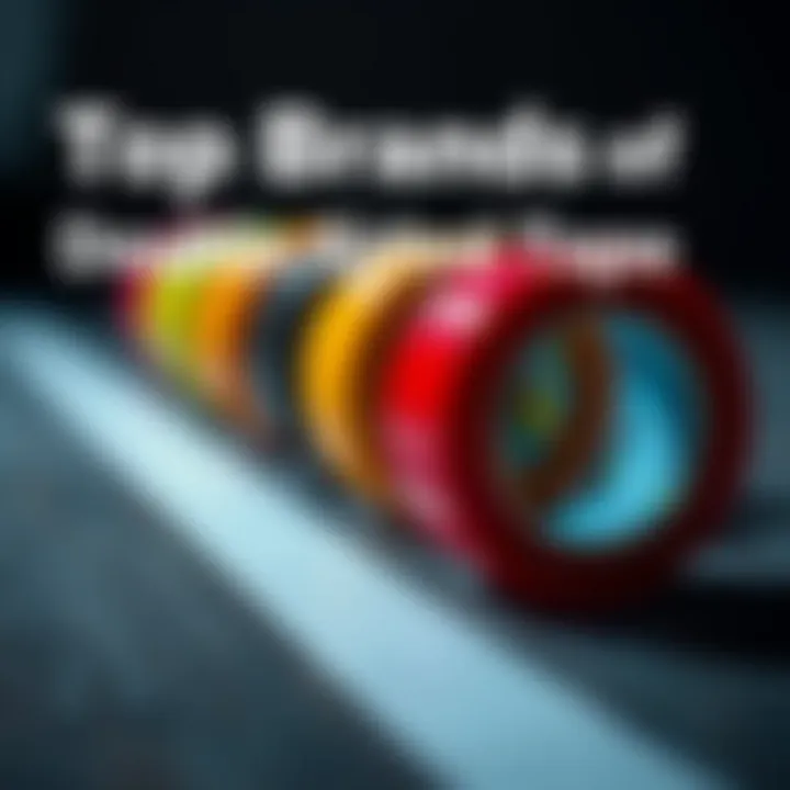 Comparison chart of top reusable double-sided tape brands