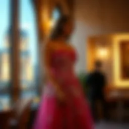 Elegant evening gown showcasing modern allure