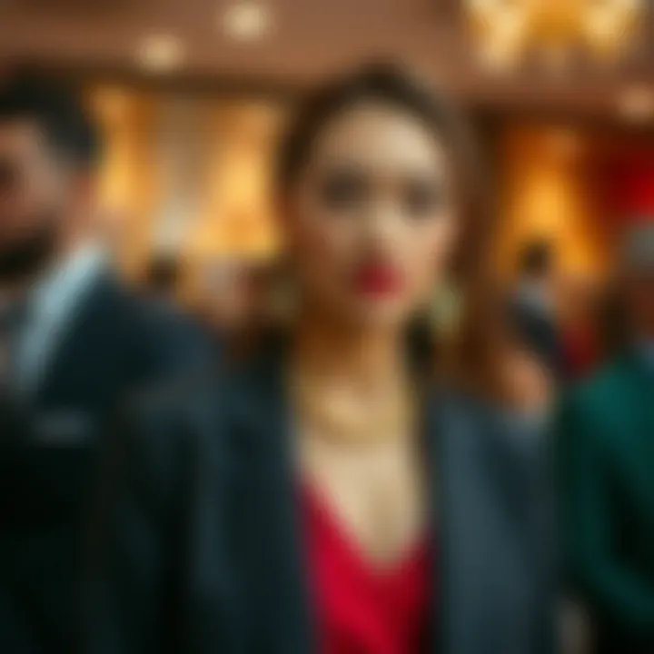 Fashionable ensemble for a formal gathering radiating confidence