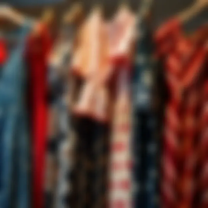 Stylish display of fabric textures and patterns in dresses