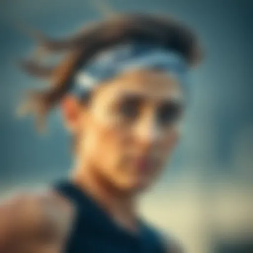 Dynamic Short Hair Runner Dynamic runner showcasing short hair with a stylish running headband