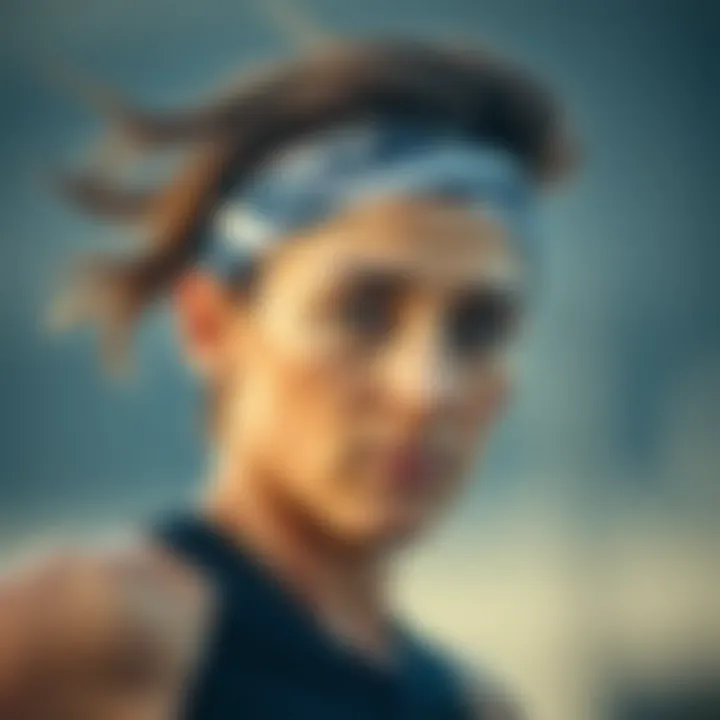 Dynamic Short Hair Runner Dynamic runner showcasing short hair with a stylish running headband