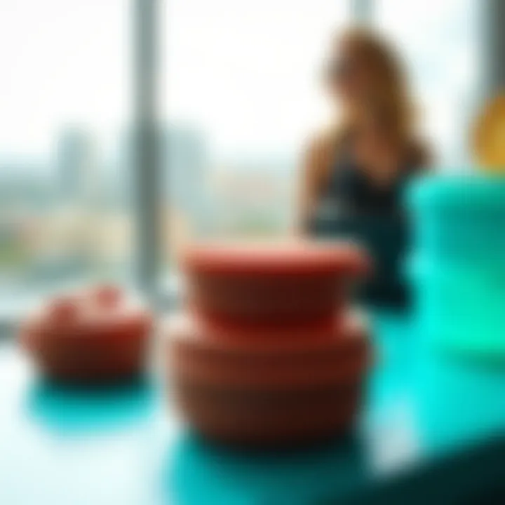 Silicone travel containers in a travel setting