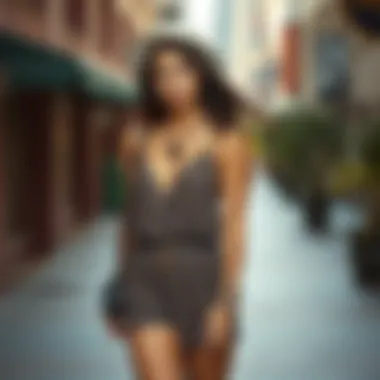 Fashion-forward size 16 romper styled with accessories