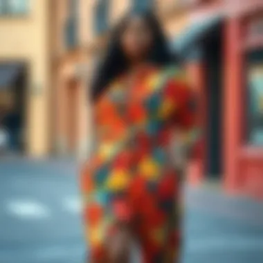 Stylish size 16 romper in a vibrant floral pattern