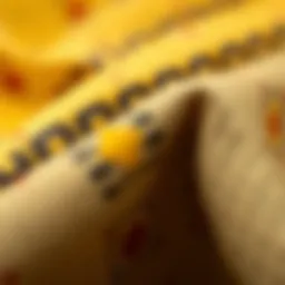 Close-up view of taco fabric showcasing its texture and patterns