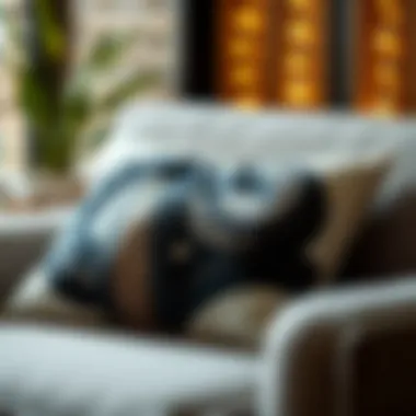 Artistic representation of a snake throw pillow