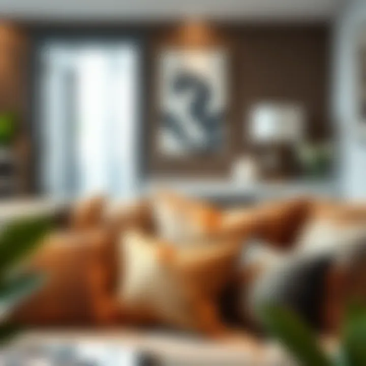 Collection of snake throw pillows in a modern living room