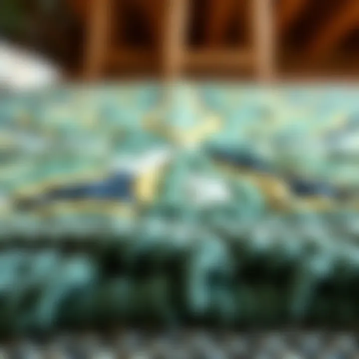 Quality Materials of Turtle Rugs Close-up of durable materials used in turtle rugs