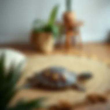 Care and Maintenance for Turtle Rugs Maintenance tips displayed alongside a turtle rug