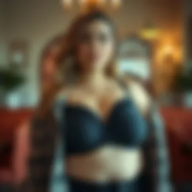 Confident Style with Trendy Plus Size Bra Confident plus size individual wearing trendy bra in stylish setting