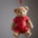 Elegant red babydoll teddy hanging gracefully