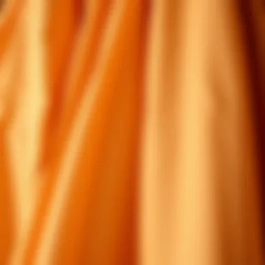 Close-up of fabric texture used in flowy dress design