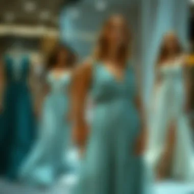 Diverse styling options for flowy dresses in a fashion display