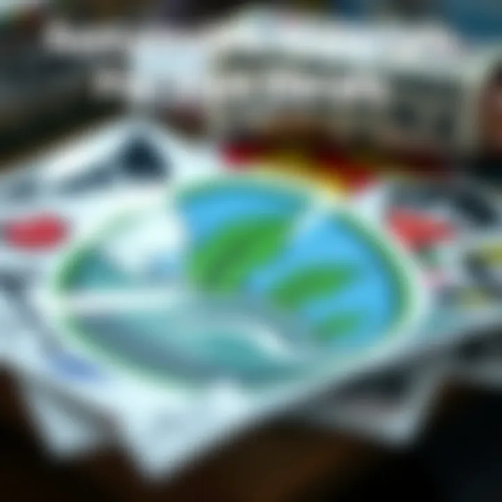 An eco-friendly selection of materials used for producing iron-on decals, emphasizing sustainability