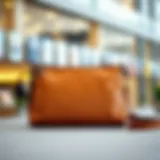 Contemporary Camel Color Crossbody Bag Stylish camel color crossbody bag on a modern background