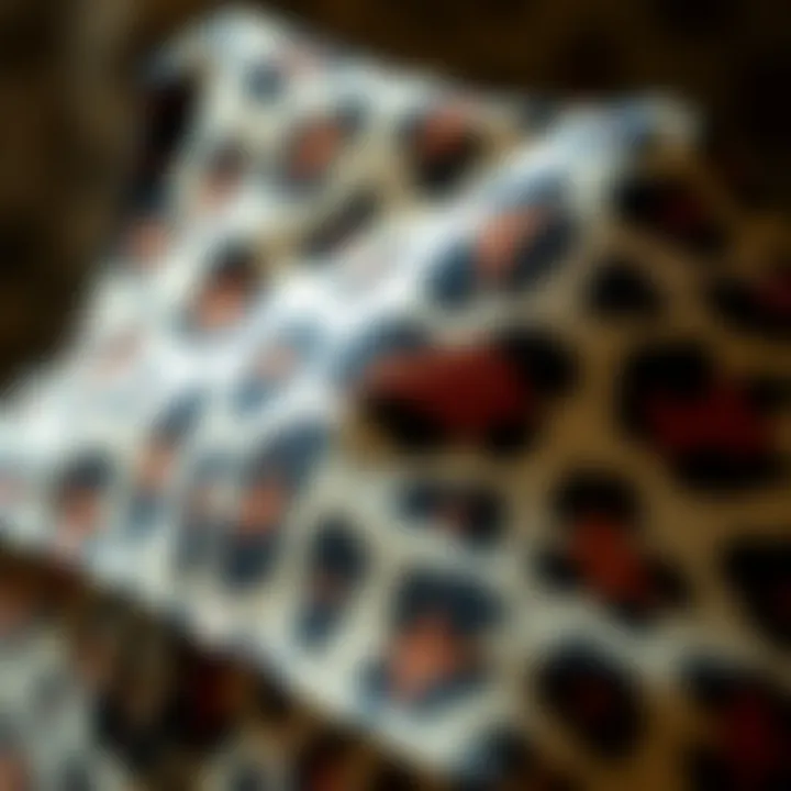 Close-up of cheetah print fabric texture