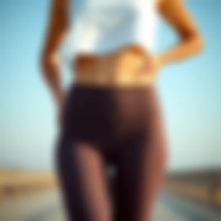 Comfortable foldover waistband in yoga pants