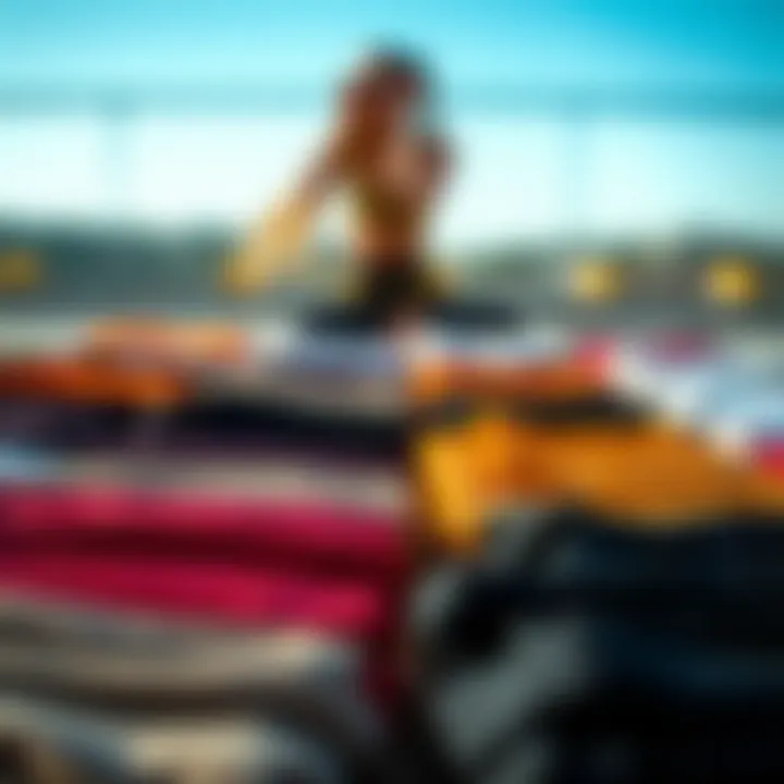 Material selection for foldover waistband yoga pants