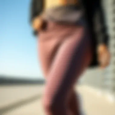 Stylish yoga pants featuring a foldover waistband