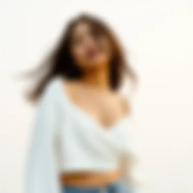 Eco-friendly materials used in the production of sustainable white tops.