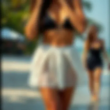 Styling Options for Sheer Swim Skirts Diverse styling options for sheer swim skirts on various body types