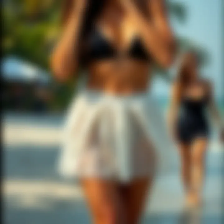 Styling Options for Sheer Swim Skirts Diverse styling options for sheer swim skirts on various body types