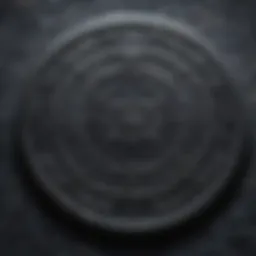 Detailed view of an iron stamp used on fabric