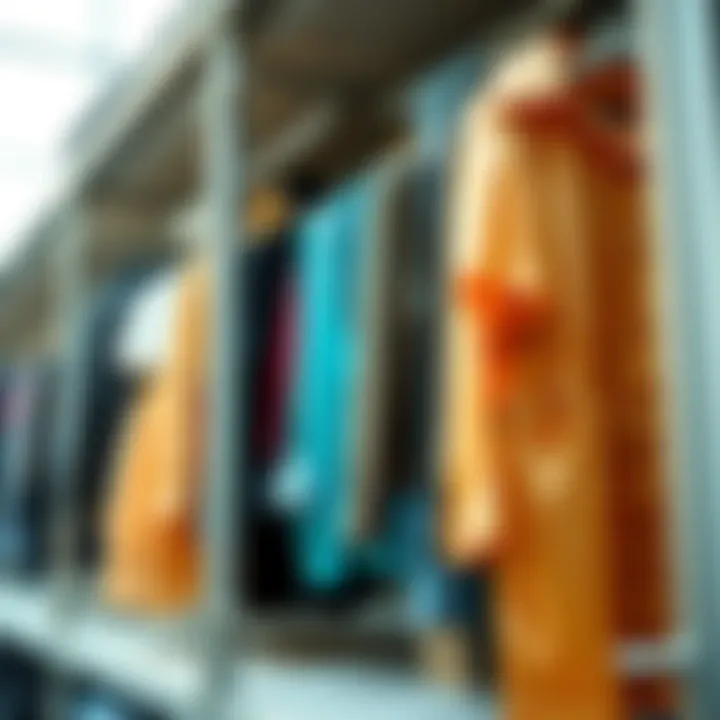 Fashionable Garments in Breathable Storage Fashionable garments stored in breathable bags