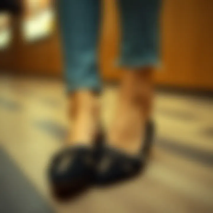 Stylish Outfit with Black Rhinestone Flats Stylish outfit combination incorporating black rhinestone flats