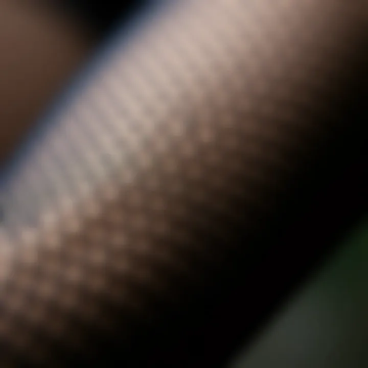 Close-up view of intricate fishnet design showcasing fabric texture