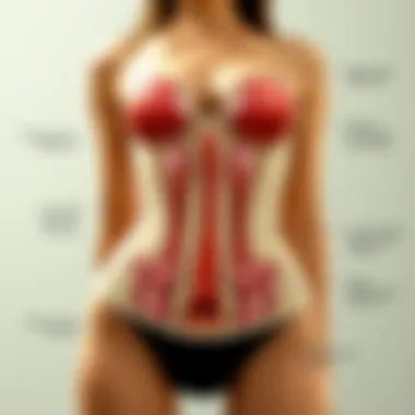 Anatomical Impact of Underbust Waist Trainers An infographic depicting the anatomical effects of wearing an underbust waist trainer.