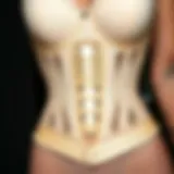 Intricate design details of an underbust waist trainer showcasing its unique structure.