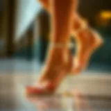 Versatile Design of Clear Ankle Strap Sandals Elegant design of a clear ankle strap sandal showcasing its versatility