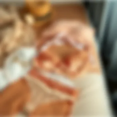 Artistic Lingerie Arrangement Stylish lingerie set arranged artistically on a surface