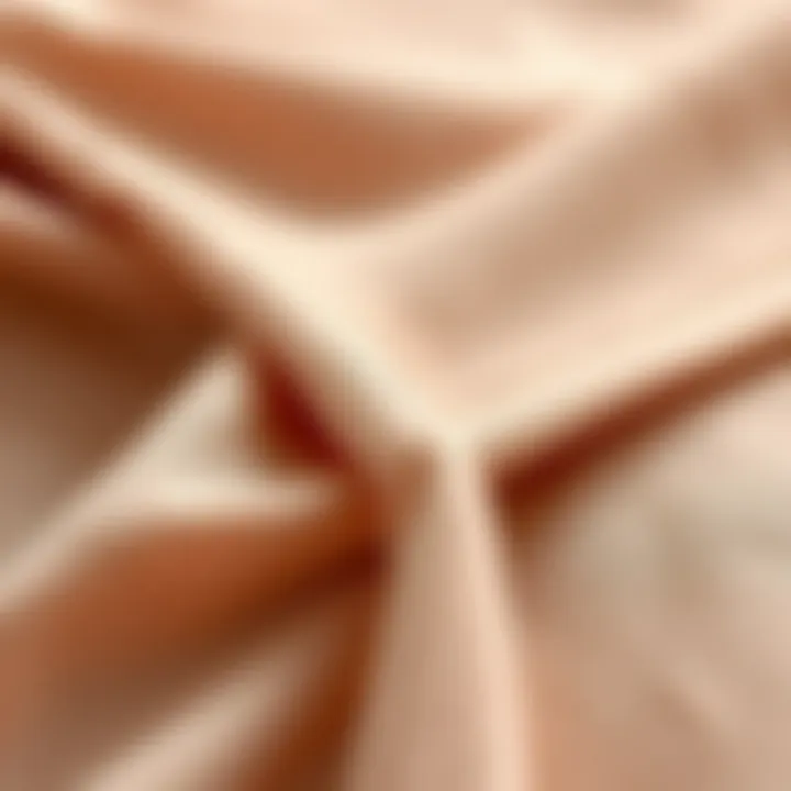 Sustainable Fabric Choices Close-up of soft, sustainable fabric used in lingerie